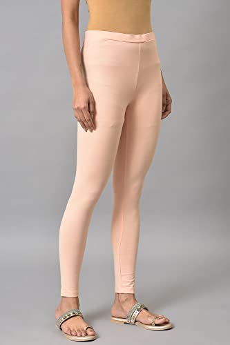 Image of W for Woman Women's Regular Fit High Rise Coral Cotton Jersey Tights