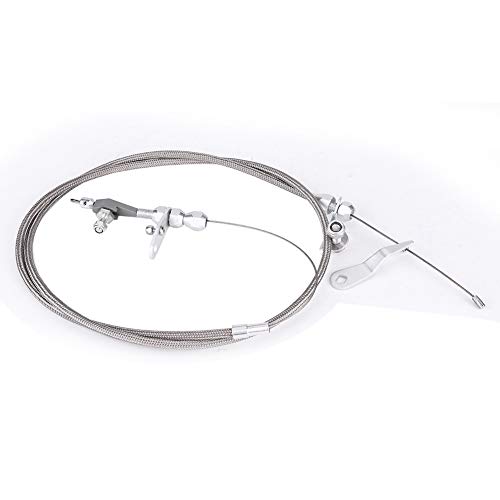 Kick Down Cable, Stainless Steel Braided Kick Down Cable Transmission Detent Kickdown For Ford C6 #TOP3