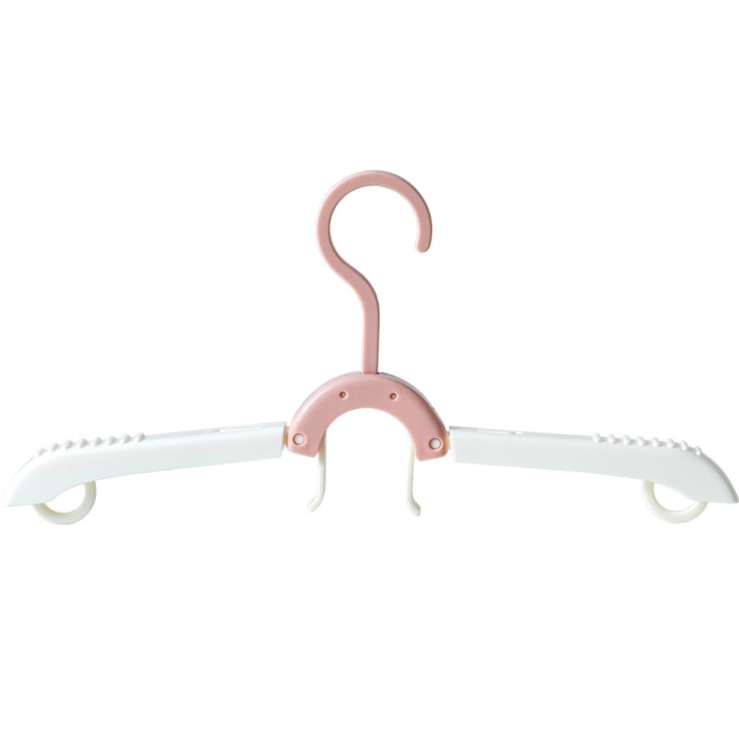 LYGXWJFC Perchas para Trajes 10 Piezas Perchas para Ropa Ajuste telescópico Sin Rastro Plegable Multifuncional Percha para Ropa Organizadores de guardarropa(C)