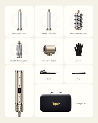 Tqcir 5-in-1 Hot Air Styler with Auto-Wrap Curlers — view 8