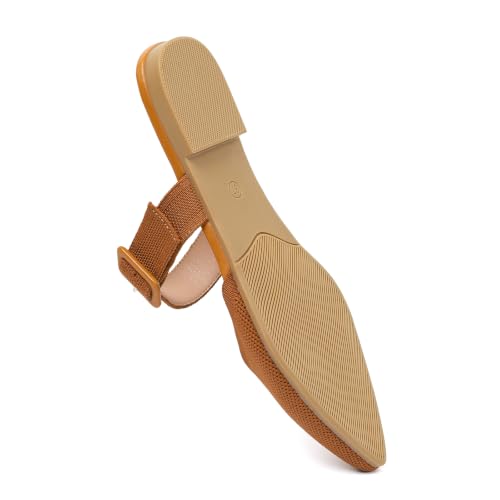 Image of Pointed Toe Mules for Women Flats,Slip On Mules Backless,Wide Width Mules,Mule Slides Flats Sandals