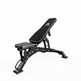 MAJOR FITNESS Adjustable Weight Bench, 1300LBS Capacity, 32 Positions for Strength Training, Bench Press, and Full-Body Workouts for Home or Garage Gym (Black)