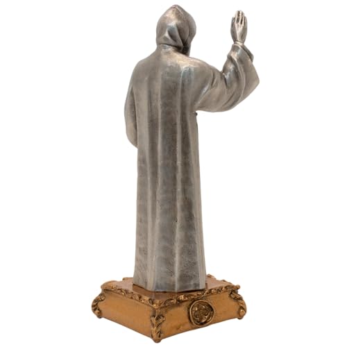 Estatua de San Charbel de peltre de 4.5 pulgadas miniatura 3