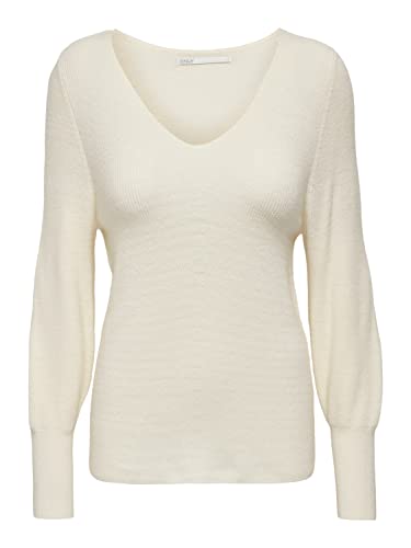 ONLY Damen Onlatia L/S V-hals sweater Knt Noos Pullover, Whitecap Gray, XS EU – Ansicht 1