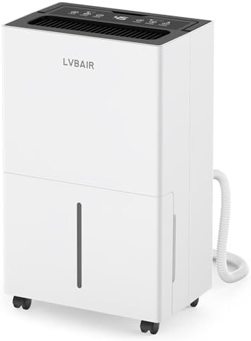 Deshumidificador eléctrico de 20 l/día, potente deshumidificador,...