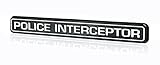 Police Interceptor Emblem Badge in Black & Chrome - 6.75