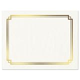 Gold Foil on White Certificate...