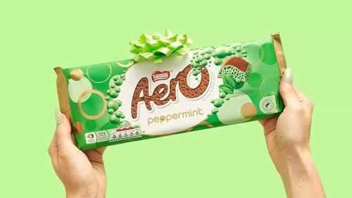 2 x XL SIZE Aero Peppermint Mint Chocolate Sharing Bar 295gr. Delicious Special For Easter Tasty And Twisty Treat Gift Hamper, Christmas, Birthday,Easter Gift Sold By ESSENTIAL PRODUCTS