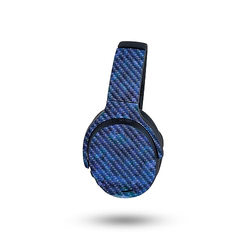 Image of MightySkins Carbon Fiber Skin Compatible with Skullcandy Crusher ANC 2 - Blue Ice | Protective, Durable Textured Carbon Fiber Finish | Easy to Apply, Remove, and Change Styles