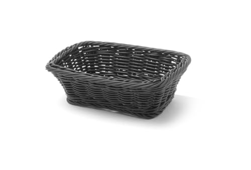 HENDI Corbeille à Pain Rectangulaire GN1/1 - Bord Haut Renforcé Acier Inoxydable - Bac à Pain 530 X 325 X 90 Mm Polypropylène