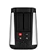 Tefal Element Langschlitz-Toaster, 7 Bräunungsstufen, 1000 Watt, Integrierter Brötchenaufsatz, Elegantes Design, Schwarz/ Edelstahl, TL4308