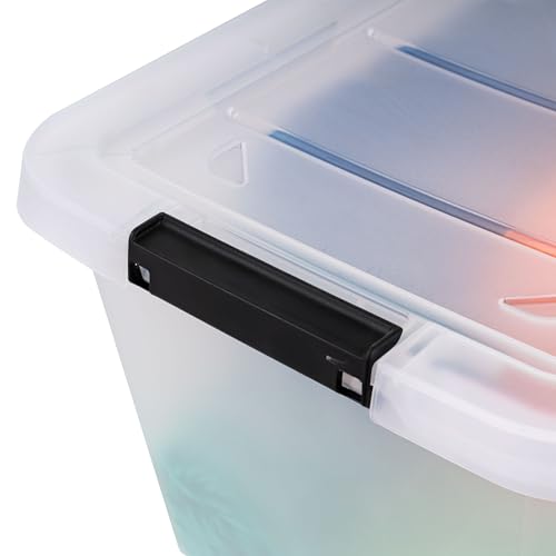 Image of IRIS USA 6-Pack Clip Box with Latching Lids, 13 Quart Craft Storage Bins, Art & Writing Supply Containers for Home, Office & Classroom Organization