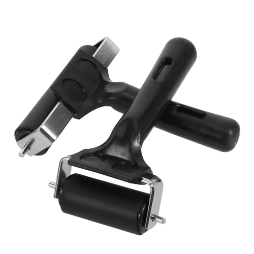 ledmomo 2個 版画用高精アートクラフトローラー点 耐久性ゴム製印刷ローラー木工接着剤用多機能油墨転写ツール