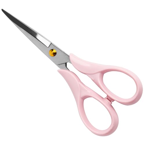 Aesthetic Pink Acrylic Scissors 6.3 Craft Shears with Sharp Stainless Steel Blades for Home Office & School Cute Stationery Tools for Bullet Journaling Scrapbooking & Gift Wrapping