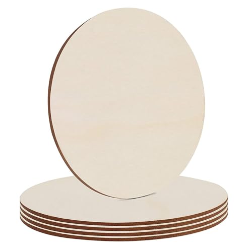 5 St&uuml;ck Holzscheiben 30 cm Durchmesser,Naturholzscheiben,Holzplatte rund,holzplatten zum basteln,Unbehandelt,f&uuml;r,F&auml;rben, Halloween, Thanksgiving, Weihnachtshandwerk
