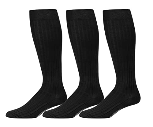 Cotton Dress Socks for Men – Knee High Men's Executive Socks – Classic Over the Calf Dress Socks by Boardroom Socks