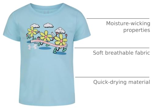 Image of Under Armour Girls Girls Short Sleeve Shirt, Crewneck, Lightweight and Breathable Athletic-t-Shirts