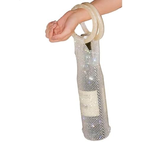 AIYAYOU Handcrafted Wine Handmade Wine Sleeve Marble Resin Handle Water Bottle Holder Practical Insulation Cup Bags Hand Carrying Gift Bag Cover