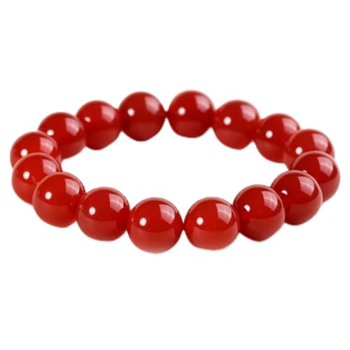 Bracelet en jade rouge véritable et agate, un bijou de lithothérapie luxueux et intemporel