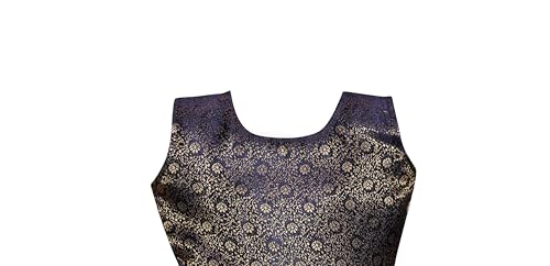 Image of South Indian Traditional Pattu Pavadai Jacquard Frock Dress for Baby Girls