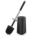 SetSail Toilet Brush, Compact Size Toilet Bowl Brush and Holder Toilet Brushes for Bathroom with Stainless Steel Handle Toilet Cleaner Brush with Durable Scrubbing Bristles, Splash-Proof