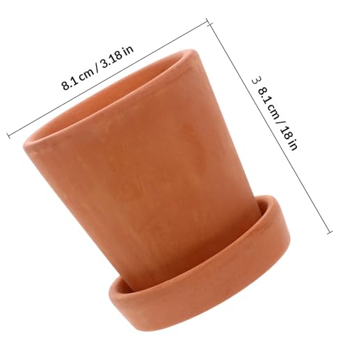 Pots pour plantes succulentes en céramique rouge pour salon - 3