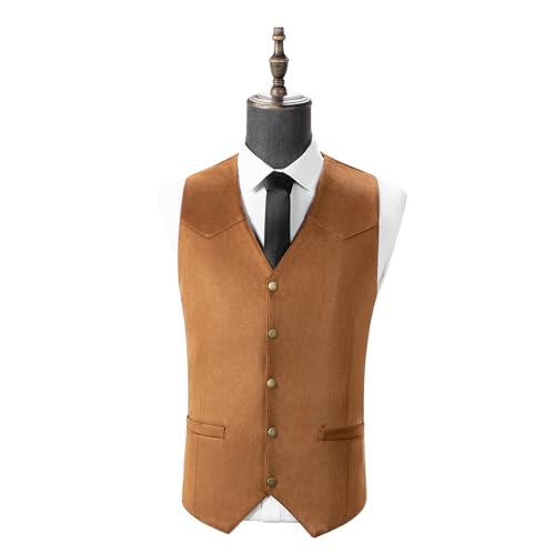 Men's Suit Vest Formal Slim Fit suede Business Waistcoat Wedding Grooms3