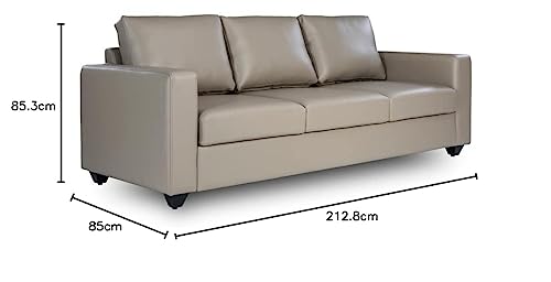 Image of Wakefit Sofa Set | 3 Year Warranty | Sofa 6 Seater, 6 Seater Sofa for Living Room, Wooden Sofa Set, Sofa Set 3+2+1 Seater - Napper(Jindal : Cappuccino)