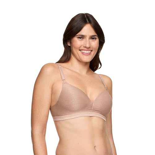 Warner's Women's Play It Cool Stay Cool and Dry Wireless Lift Comfort Bra RN3281A, Toasted Almond, 38C