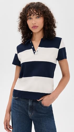 Madewell Women's Pieced Boxy Polo Tee2