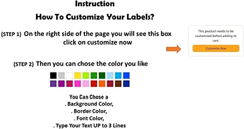 Personalized Waterproof Name Labels. Press And Stick Custom Name Stick On Clothing Labels. Customized Up To 3 Lines Permanent Self Adhesive. Great For Camp & Daycare #TOP2