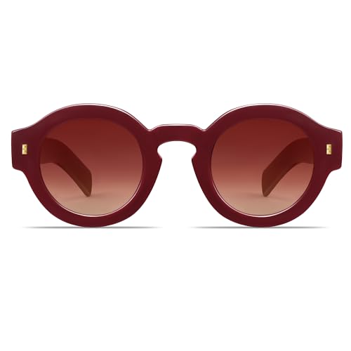 Image of VANLINKER Vintage Round Polarized Sunglasses for Women Men Trendy Shades Retro Circle Sun Glasses VL9743