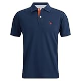 Herren Polohemd Freizeit Maßkonfektion Druckdesign Sommerkleidung Casual Style Alltag Jeans (Navy, XXXXXL)