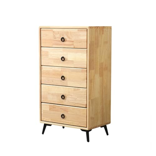 CWCQGH Cómoda Estilo rústico de 5 cajones con Cola de Milano, cómoda Moderna de Madera para Sala de Estar, Pasillo, Dormitorio.