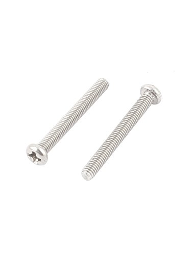 Image of uxcell M3 x 25mm 304 Stainless Steel Cross Head Phillips Pan Head Screws Bolt 60pcs