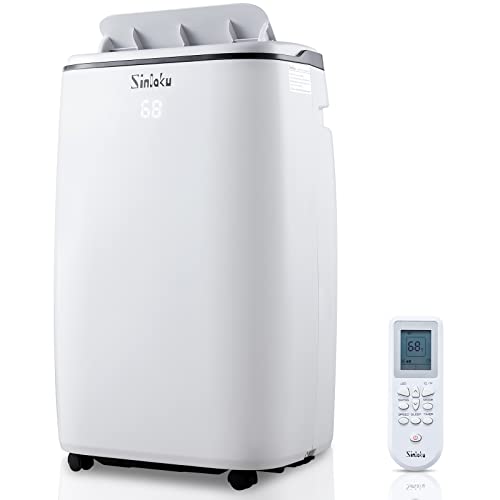 Sinlaku Portable Air Conditioner 14,000 BTU/ 10,000 BTU (SACC), 3-in-1 Standing AC Unit for Room Up to 450 Sq. Ft, Dehumidifier, Fan & Drainage-free, with Installation Kit & Remote Control, White Sinlaku Portable Air Conditioner 14,000 BTU/ 10,000 BTU (SACC), 3-in-1 Standing AC Unit for Room Up to 450 Sq. Ft, Dehumidifier, Fan & Drainage-free, with Installation Kit & Remote Control, White