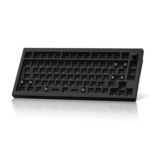 Image of Keychron Q1 Max QMK /VIA Wireless Custom Mechanical Keyboard Barebone Knob Version, Full-Metal Hot-Swappable RGB Backlight 2.4 GHz /Bluetooth /Type-C Wired Gaming Keyboard for Mac /Windows /Linux - Black