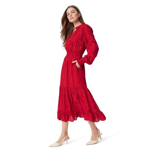 Robe midi Maya Sam Edelman en coupe standard avec finitions volants luxe