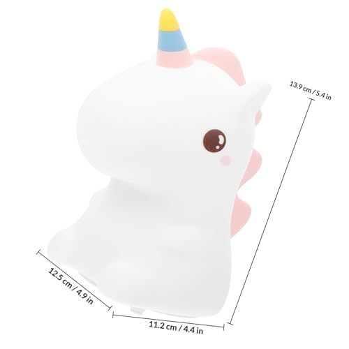Lámpara nocturna tacto unicornio de silicona para dormitorio miniatura 2