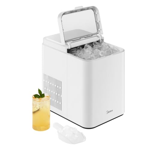 Midea Macchina Ghiaccio da Casa Portatile 12kg/24h Inclusi Paletta/Cestello