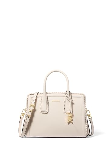 Michael Kors Laila Small Satchel, Gold-Tone Hardware/Light Cream