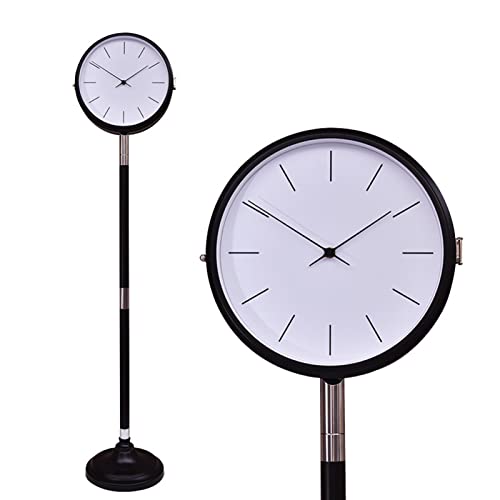 Jtyx Metal Floor-Standing Clock Double-Sided 145Cm High Modern Quartz Clock - Grandfather Clock For Living Room Decor, Battery Operated #TOP20