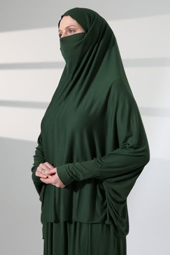 Image of Muslim Dresses for Women, Two-Piece Long Sleeve Islamic Prayer Dress, Hijab