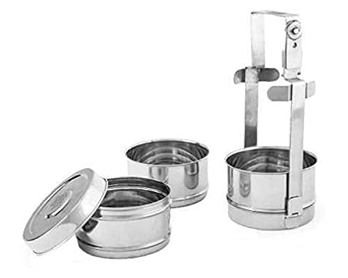 Image of BLeaf Stainless Steel-4 Container Lunch Box /Tiffin Box-Food Grade 4 Tier Dabba (800ml)