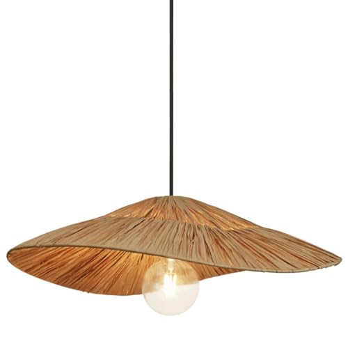 Pendentif de plafond tissé de 19.7 pouces avec base E26 E27 pour un éclairage naturel