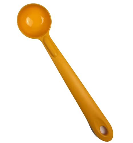 Rite-Size 2 oz. Solid Round Circle Server Portion Utensil, Copolymer Plastic Heat Resistant Professional Cooking Tool, Yellow