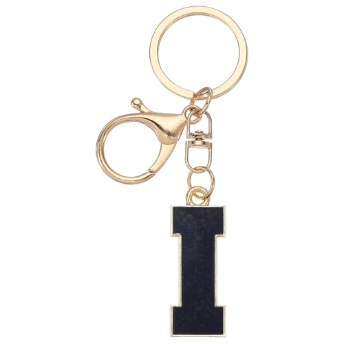 PATIKIL Llavero con letra inicial, dije de bolso del alfabeto, llavero de coche con dije de letra I, llavero para llavero, cartera, bolso, mochila, color azul profundo, Azul profundo, 4 inch