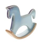 Décoration artistique pour la maison : ajoutez une touche artistique unique à votre pièce avec cette figurine de cheval décorative en céramique, idéale pour la décoration intérieure et les fêtes. mini cheval à bascule, petite sculpture de cheval