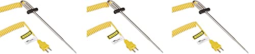Cooper-Atkins 50336-K Type K DuraNeedle Thermocouple Probe with Polyurethane Jacket Cable, -40 to +500 Degrees F Temperature Range (3)