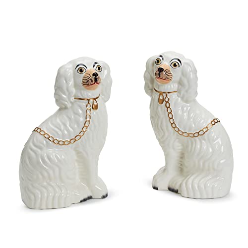 Set de 2 estatuas de perro Staffordshire miniatura 2